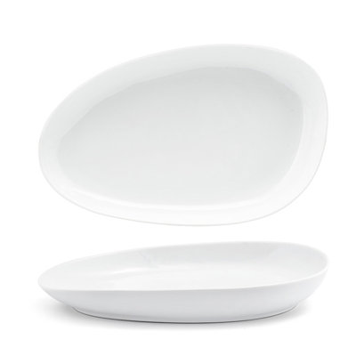 Assiette plate ovale 11 po Kiln