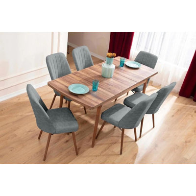 Ensemble de table et chaises de salle à manger extensible