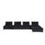 Canapé modulaire en velours noir 5 pièces Aveline-2140541925-2140541922