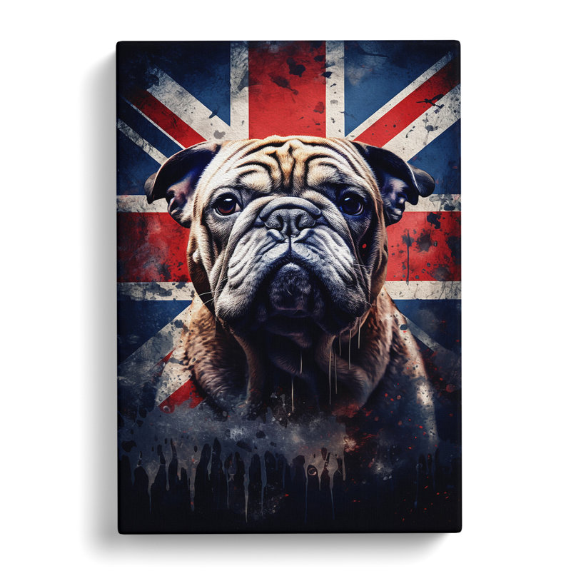 British Bulldog Symbolism - No Frame Print, 60cm H x 40cm W x 3cm D