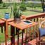 Table de balcon pliante en bois Meranti