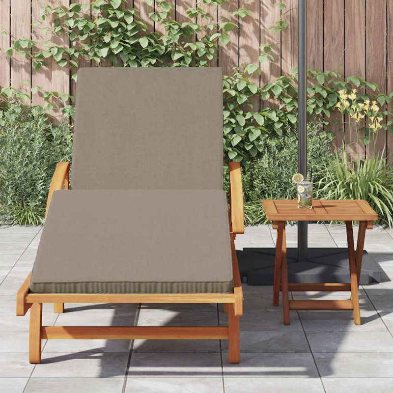 67cm Long Acacia Single Chaise, Taupe