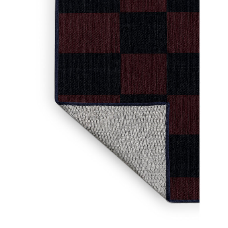 Tapis gris à carreaux lavable à la machine, Tapis de couloir 2 pi x 4 pi