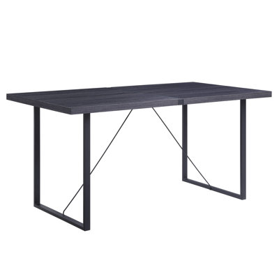 Black Dining Option, Rectangular, Stable Sled Base For A Long-lasting Table Sleek Occasions,
