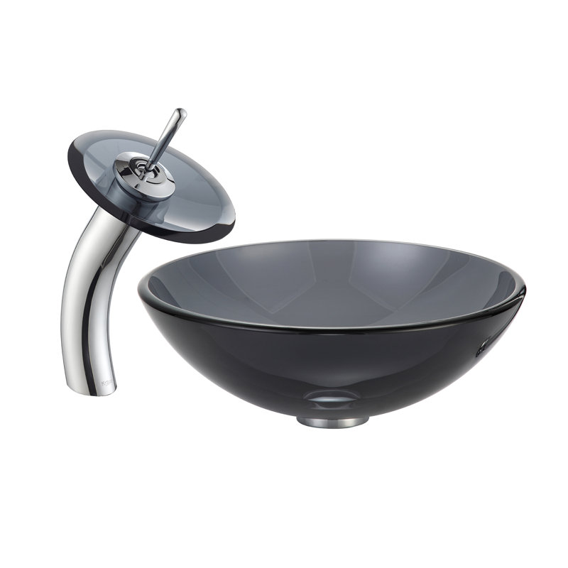 Vessel Mixer Single Hole Bathroom Faucet, Frosted Black, Without Pop Up Drain, Chrome