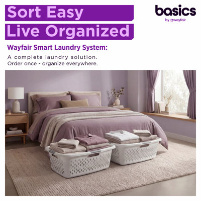 Wayfair Basics Front Load Laundry Basket 1.5 Bu