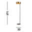 Casimir 149cm Gold Traditional Floor Lamp