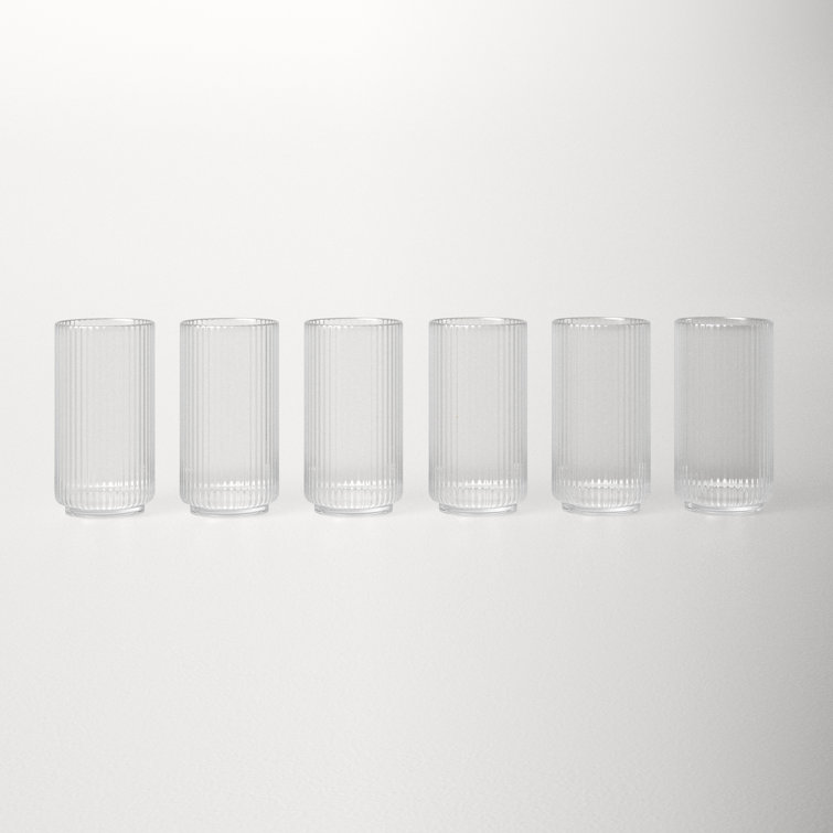 Modern Tall Acrylic Drink Tumblers - 21 oz. (Set of 6)