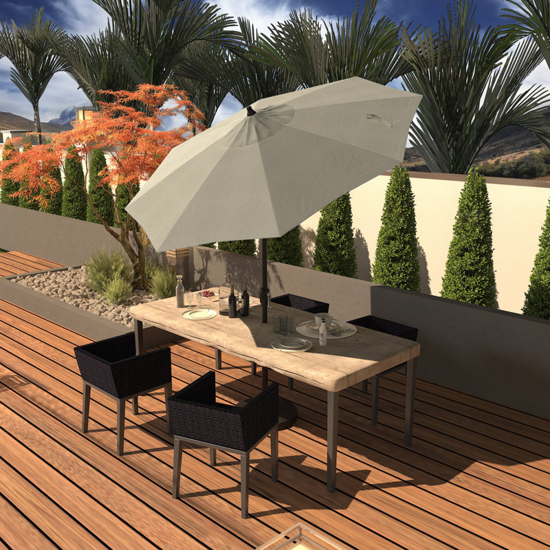 Parasol de marché 7 pi 6 po, Kaki - Pacifica Premium