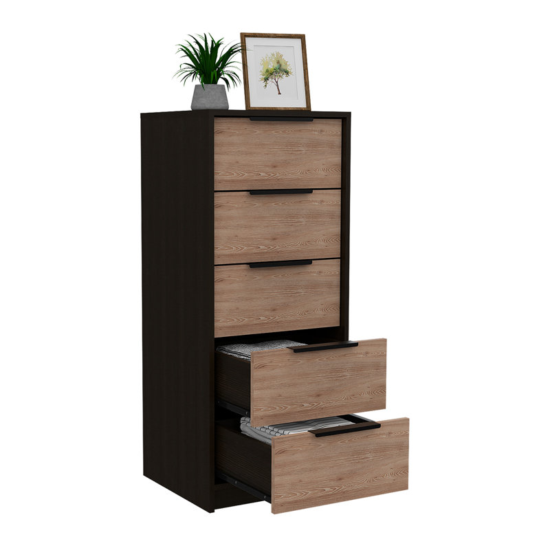 Commode verticale H 42 po, 5 tiroirs