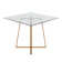 Beres Glass Top Metal Base Dining Table