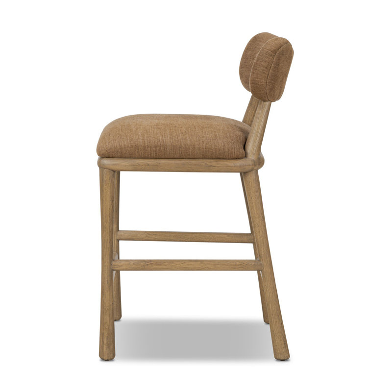 Juna Upholstered Stool with Solid Wood Frame