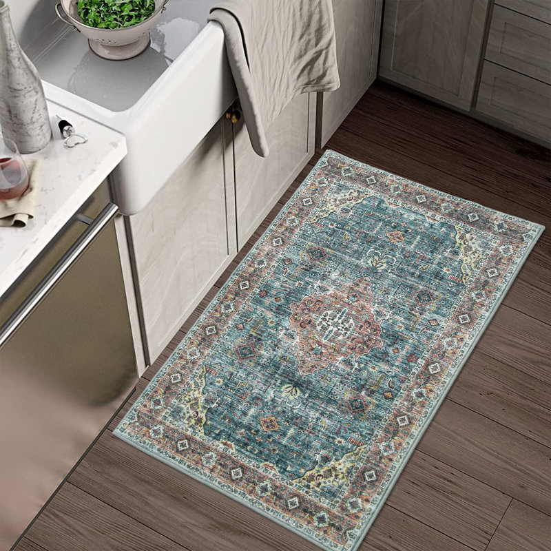 Abstract Machine Printed Area Rug, Rectangle 120 x 170 cm