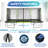 - Mega 10' X 17' Gymnastics Style, Rectangular Trampoline Set with Premium Top-Ring Enclosure System - Green/Black