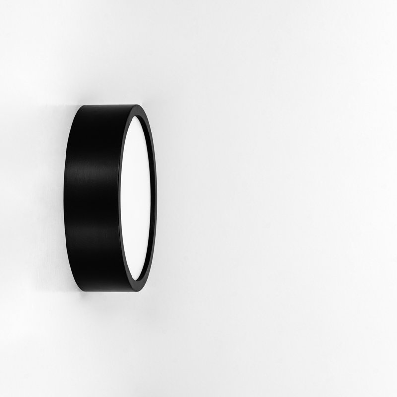 Demitrios Glass Flush Mounted Sconce, Black