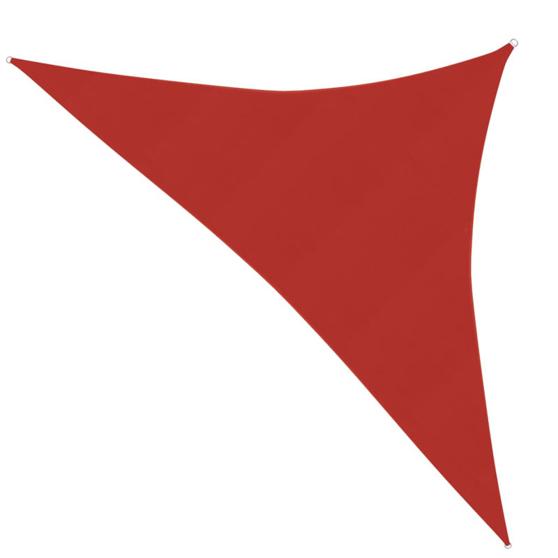 Azbane 5m x 6m Triangular Shade Sail, Red, 5m x 6m