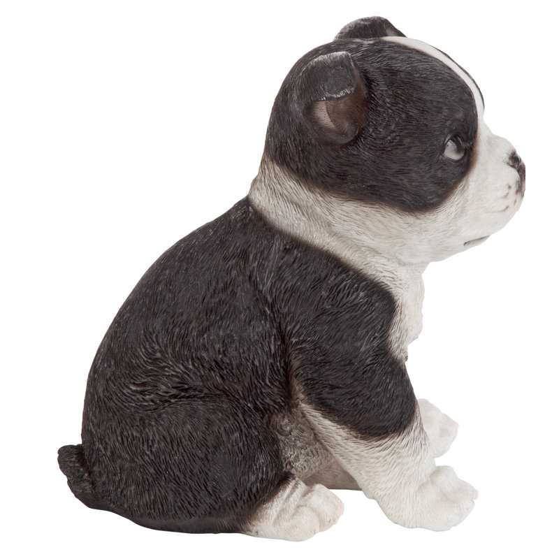 Statue Boston Terrier chiot partenaire