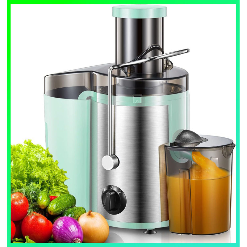 500W Centrifugal Juicer Machine – Wide 3” Feed Chute For Fruits & Vegetables, Easy To Clean, BPA-Free Stainless Steel Extractor