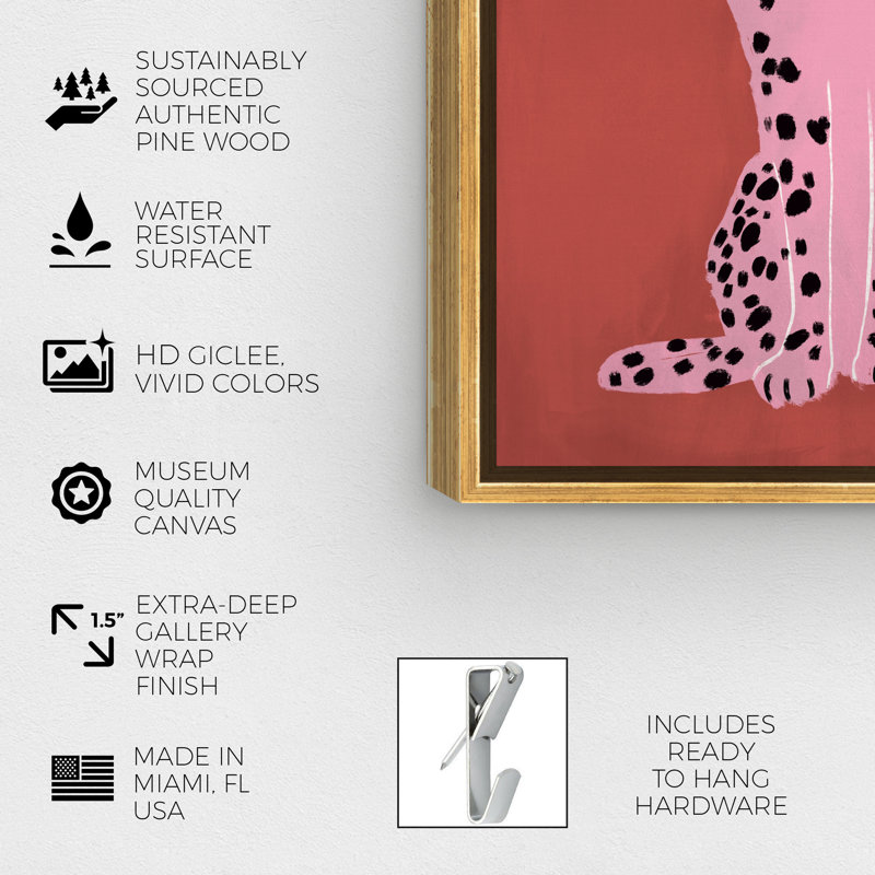Wild Queen - impression sur toile, Encadrement doré, H 24 po x l 36 po
