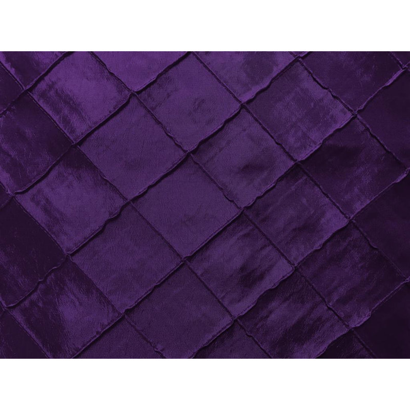 Cantonnière sur mesure Pintuck, Prune, L 58 po x L 5 po