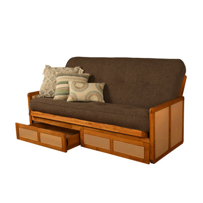 Bridyn Full-size Futon with Storage includes Mattress