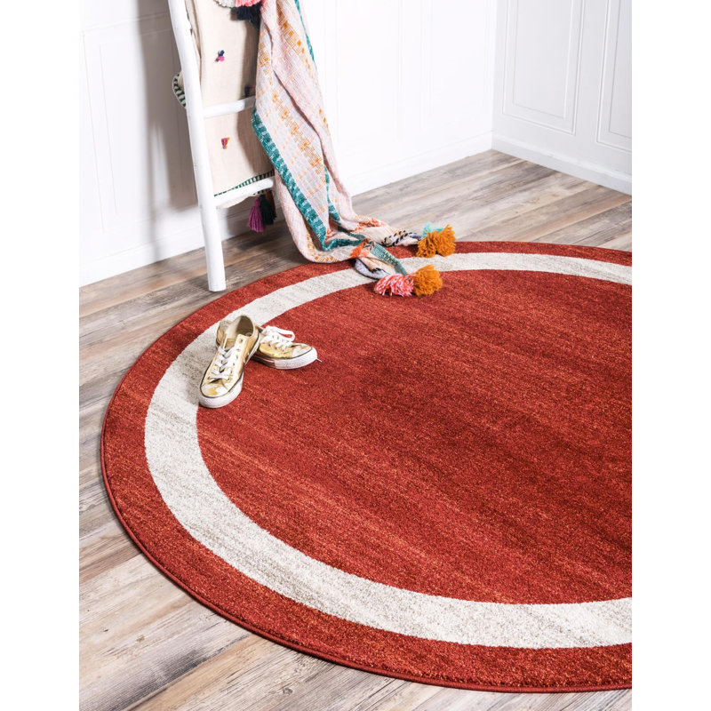 Desdemona Striped Indoor Rug, Round 4'