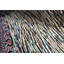 Hand-Knotted High-Quality Rust and Blue Area Rug