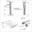 16.5" Square Bathroom Vessel Sink  Porcelain Counter Bowl  Bathroom Vanity