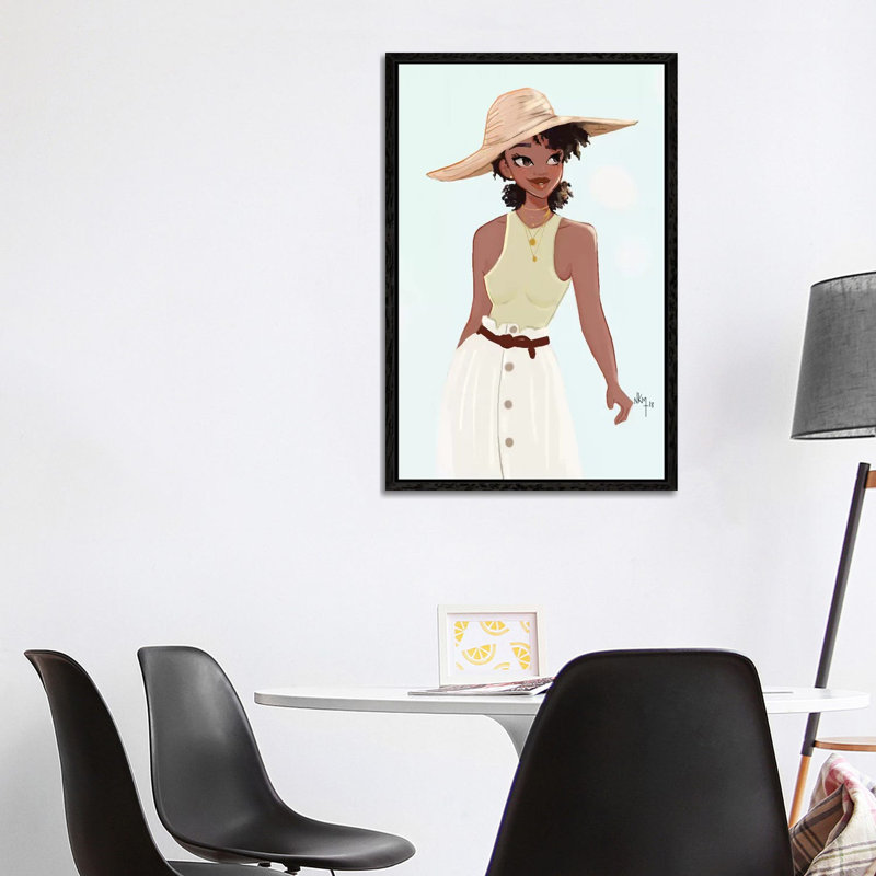 Tia 1 Piece Wall Art on Canvas, 101.6 cm H x 66.04 cm W, Black Framed