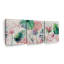 Ensemble de 3 pièces florales et botaniques avec jolies fleurs tropicales sur toile-67984806