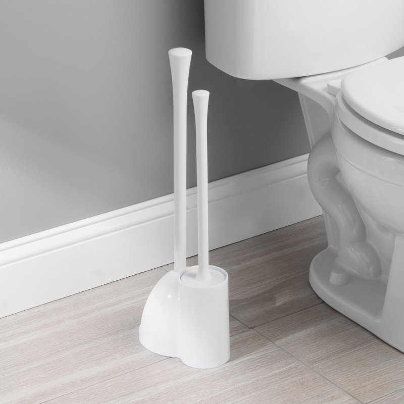 Ebern Designs Obray Plastic Toilet Brush Set