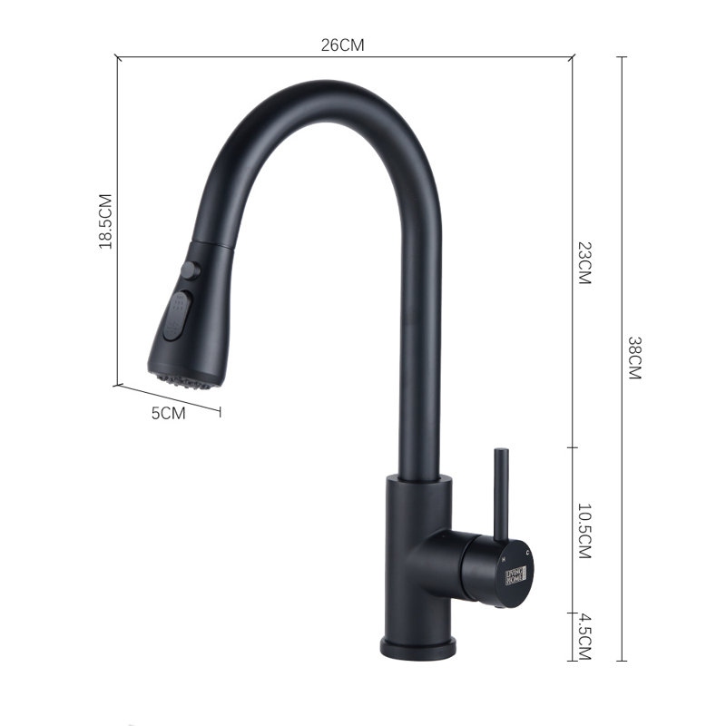 Belfry Kitchen Jace Pull Down Kitchen Faucet