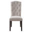 Chaises d'appoint rustiques à dossier en lin beige (2 2 pour chambre confortable)