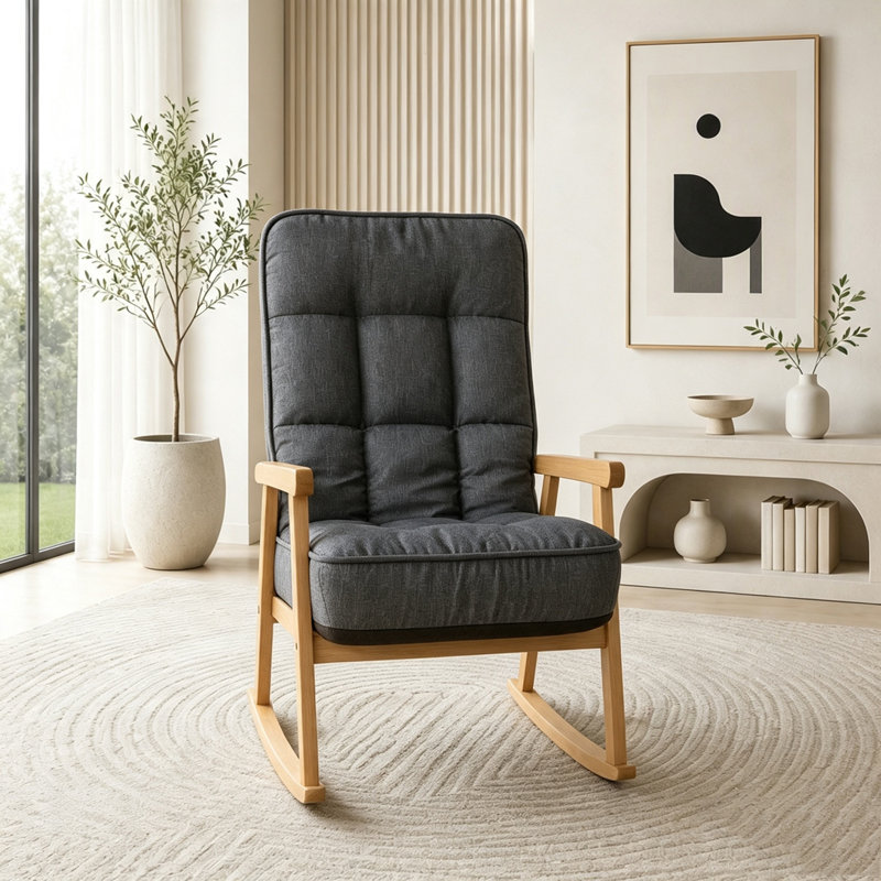 Modern Adjustable Lounge Chair with Ergonomic Lumbar Support