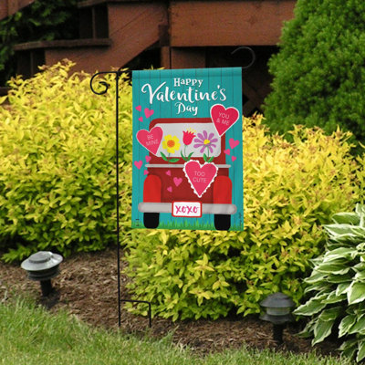 Drapeau de jardin Happy Valentine's Pickup