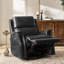  Fauteuil inclinable manuel pivotant en cuir véritable 34 po Felisa-866579008