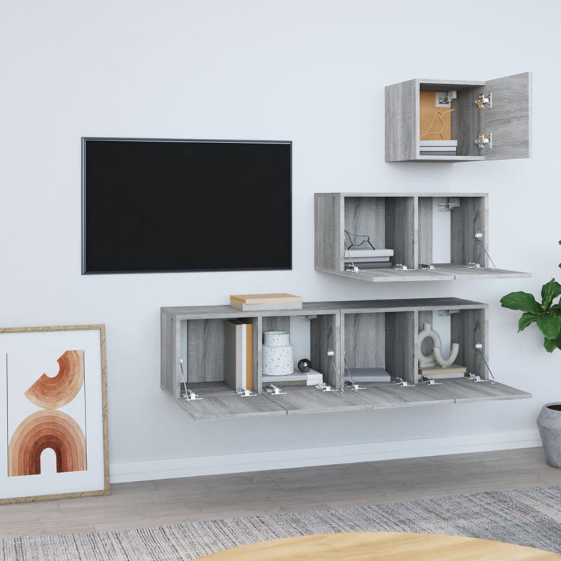 Korrion Unfinished TV Stand for TVs up to 50", Grey Sonoma