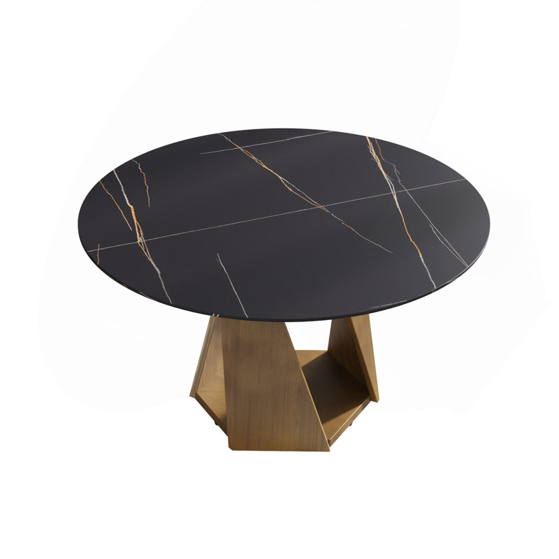Table de salle à manger 53 po, H 29,53 po x L 53,15 po x l 53,15 po, Noir