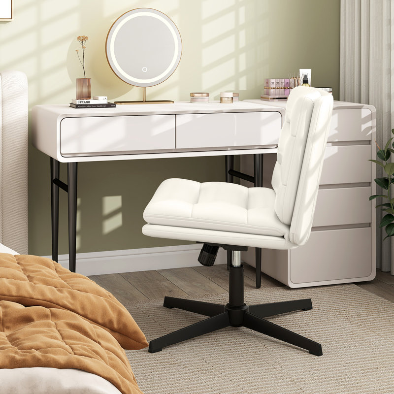Inbox Zero Criss Cross Chair, White