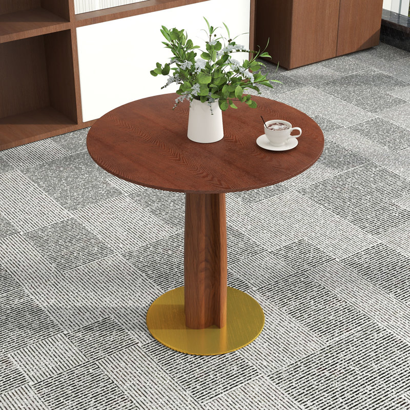 Table de conférence moderne en bois massif avec base en bois massif