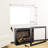 Electric Fireplace With 33-Inch Insert And Detachable Trim Kit - Touch Panel Home Heating Option Smokeless Firebox & Crackling Flame Effect Sound Adjustable Brightness 1500W Heat Capacity, 5018 /H