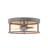 2-light Vintage Brushed Metal Flush Mount