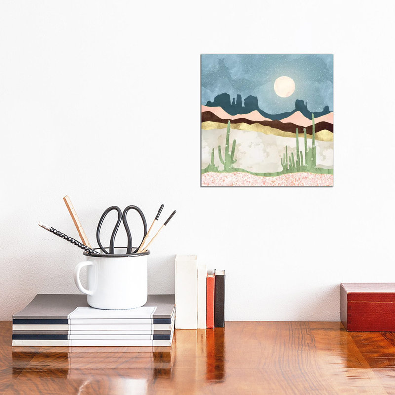 Desert Bloom - Print on Canvas, 30.48 cm H x 30.48 cm W, No Framed