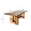 Table de salle à manger rectangulaire en bois massif de style moderne-1148432356