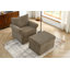 Fauteuil d'appoint en chenille moderne avec repose-pieds Velvethaven avec structure en bois robuste et rembourrage en mousse haute densité-129588754