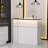 Wrought Studio Reception Desk with Counter, Modern Front Table Equipped Lockers & Storage Shelves, 48-inch Checkout Counter with DIY Stripe for Lobbies, Salons, Retail, Home Offices, Reception Room-1982139619