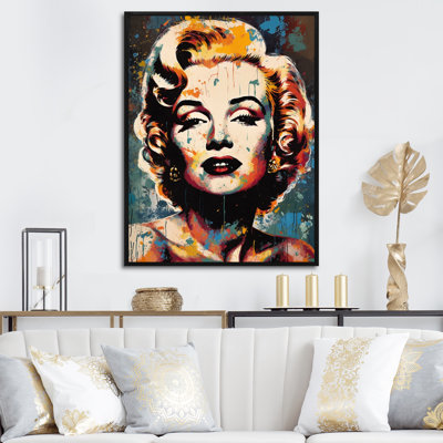 Popart Marilyn Portrait I sur impression sur toile
