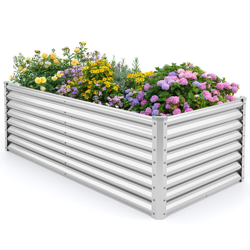 Lit de jardin surélevé en fer 6 pi x 3 pi Kyliam
