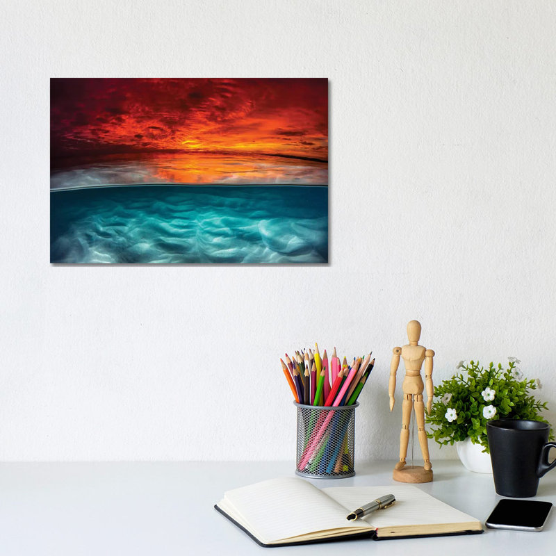 Fire & Ice 1 Piece Wrapped Canvas Wall Art, 20.32 cm H x 30.48 cm W