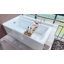 Baignoire de trempage autoportante en acrylique avec bonde escamotable et trou de trop-plein-124753998-125397159